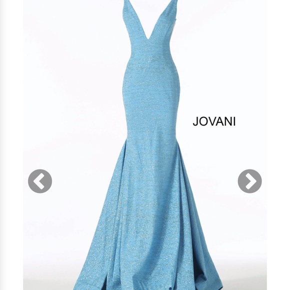 Jovani Dresses & Skirts - Jovani jade fitted plunging neckline prom dress